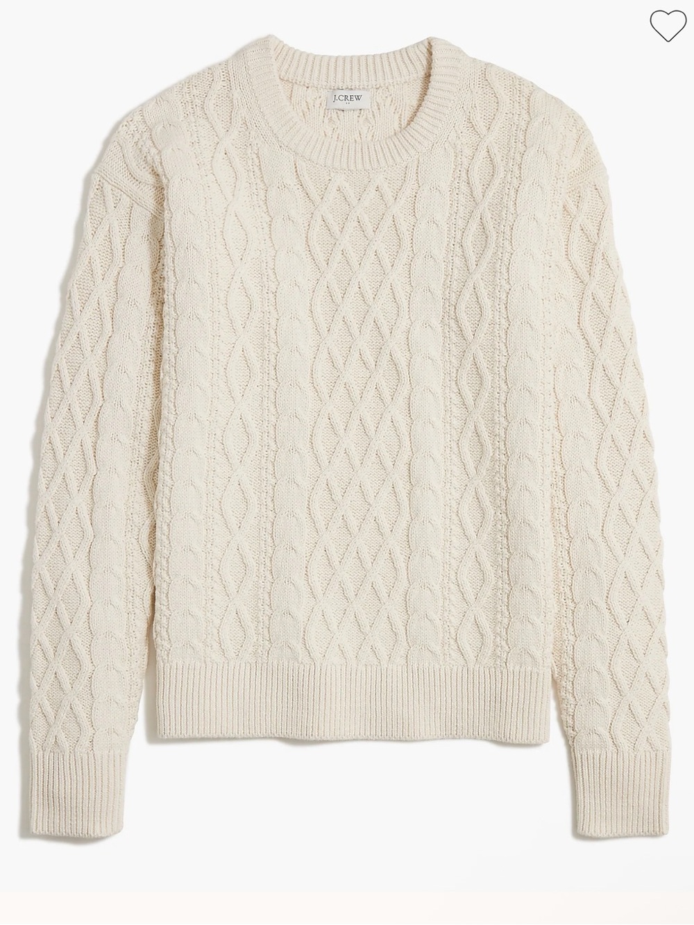 J. Crew Men's Cable Crewneck Sweater